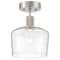 Access Lighting Port Nine Chardonnay, Chardonnay LED SemiFlush, Brushed Steel Finish, Clear Glass 63147LEDD-BS/CLR - alternate 1